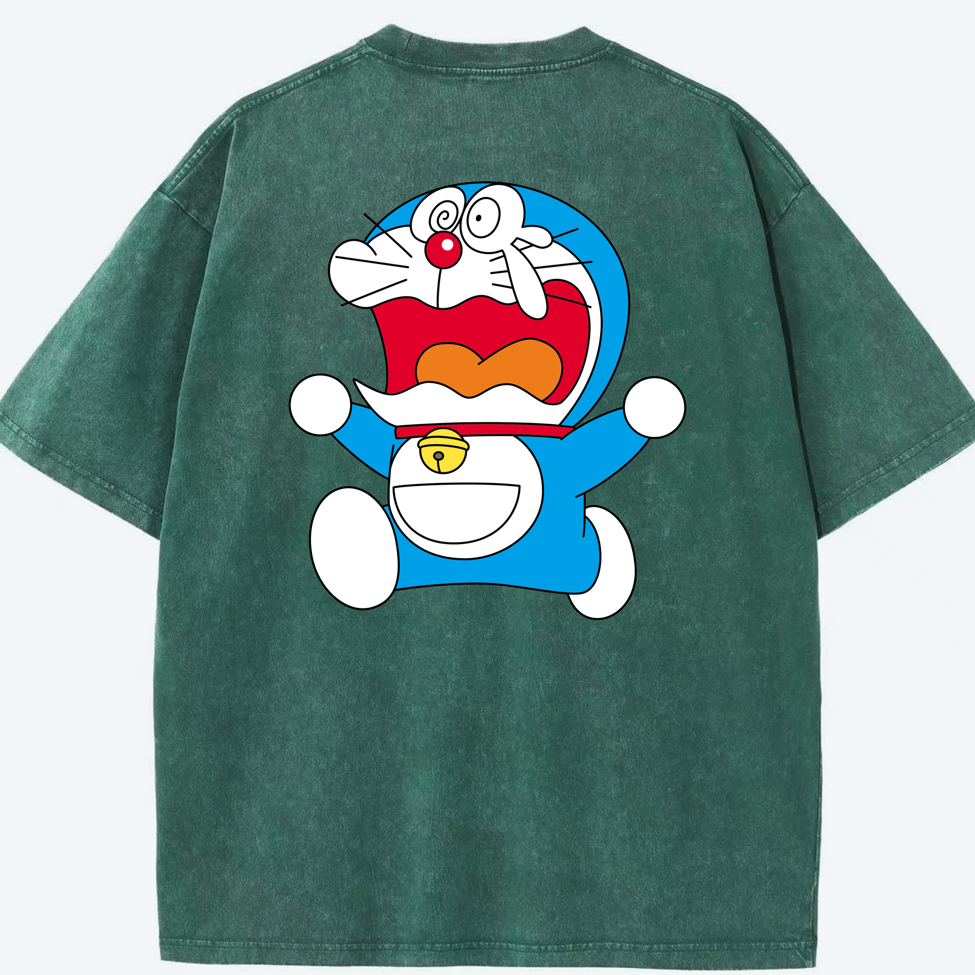 （画像用） ドラえもん Doraemon 綿100% ヴィンテージ風 半袖Tシャツ（背面プリント）
